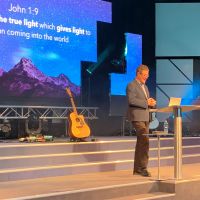 National Vice-Chairman Pr Bruce Sharman sharing the opening message "Creating a Church" at the Creating Churches ... Changing Worlds Conference